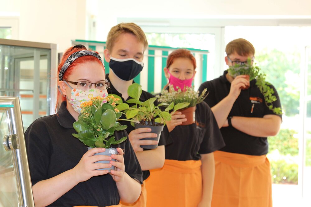 Verkauf von Blumen im InselPoint