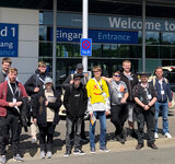 Teilnehmer:innen zu Besuch auf der LIGNA 2023